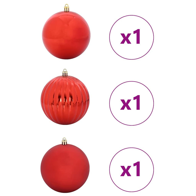Afbeelding laden in galerijviewer, Vidaxl kerstbal set xxl 3 pcs rood kunststof
