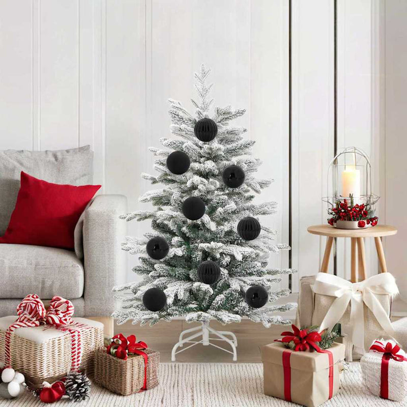 Afbeelding laden in galerijviewer, Vidaxl kerstbal set xl 15 st zwart dia. 10 cm kunststof
