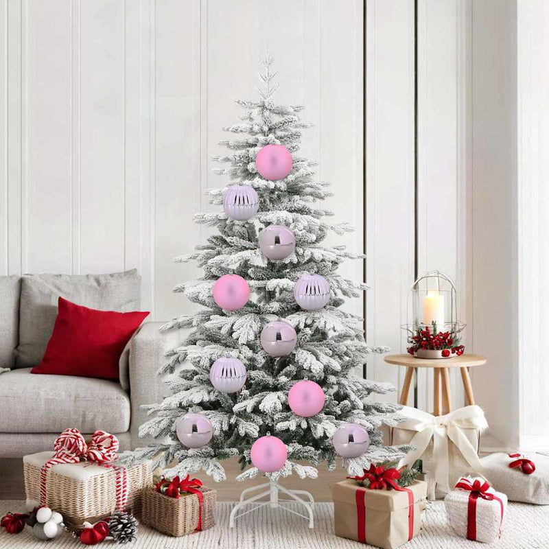 Afbeelding laden in galerijviewer, Vidaxl kerstbal set xl 9 pcs roze kunststof
