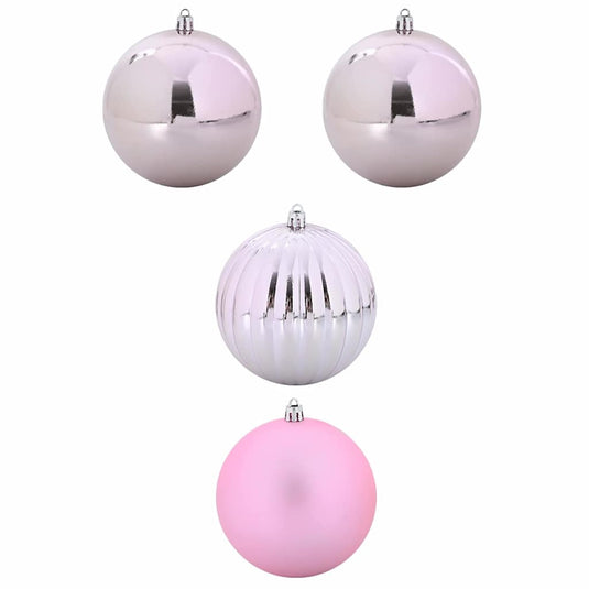 Vidaxl kerstbal set xxl 4 pcs roze kunststof
