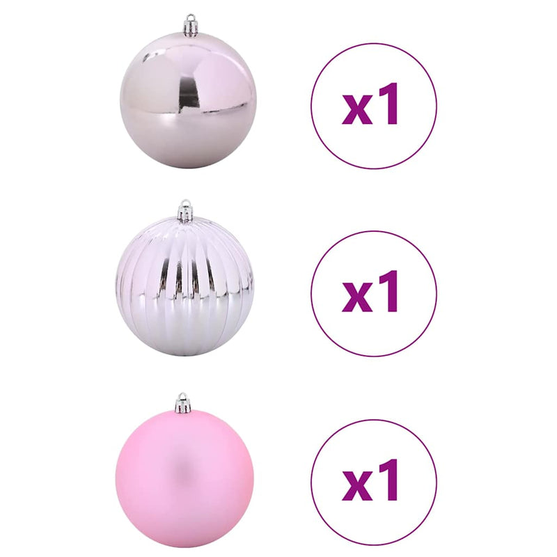 Afbeelding laden in galerijviewer, Vidaxl kerstbal set xxl 3 st roze ø 25 cm kunststof
