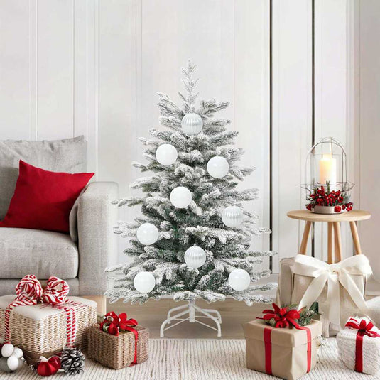Vidaxl kerstbalset xl 15 pcs wit kunststof