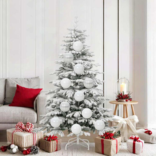 Vidaxl kerstbal set xl 9 pcs wit kunststof