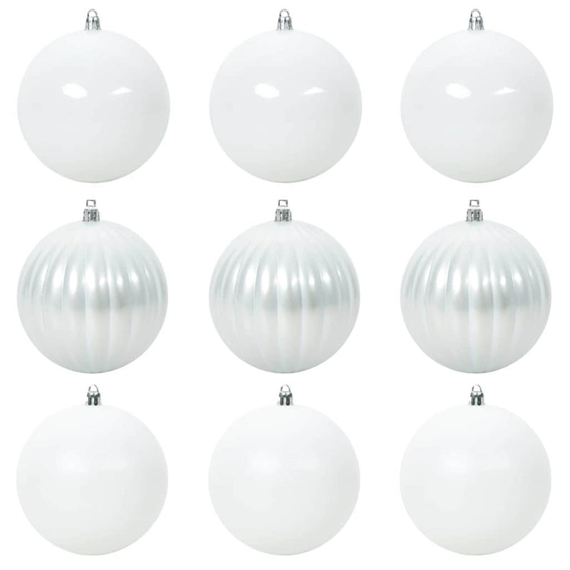 Afbeelding laden in galerijviewer, Vidaxl kerstbal set xl 9 pcs wit kunststof
