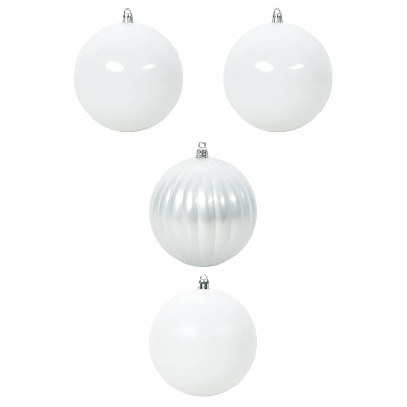 Afbeelding laden in galerijviewer, Vidaxl kerstbal set xxl 4 pcs wit kunststof
