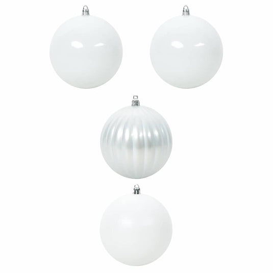 Vidaxl kerstbal set xxl 4 pcs wit kunststof