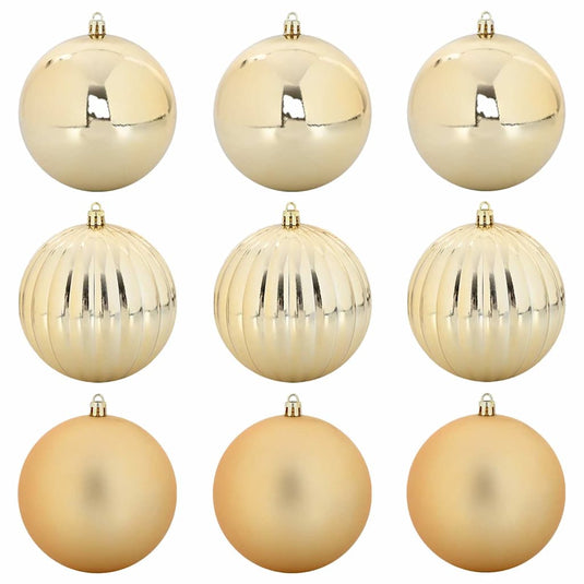 Vidaxl kerstbal set xl 9 pcs goud kunststof
