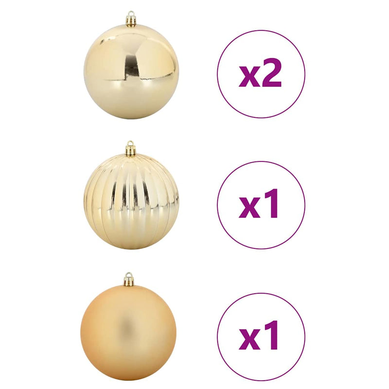 Afbeelding laden in galerijviewer, Vidaxl kerstbal set xxl 4 st goud ø 20 cm kunststof
