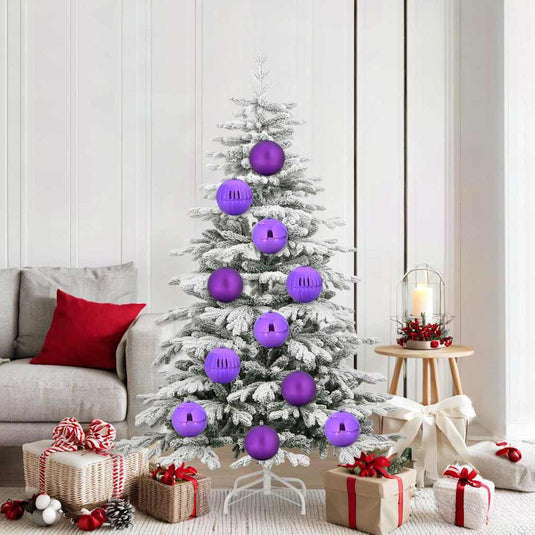 Vidaxl kerstbalset xl 9 pcs lila kunststof