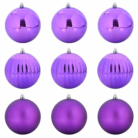 Vidaxl kerstbalset xl 9 pcs lila kunststof