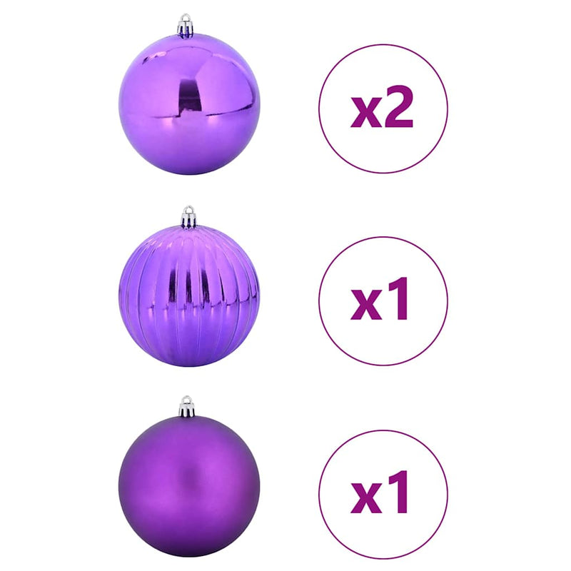 Afbeelding laden in galerijviewer, Vidaxl kerstbal set xxl 4 st lila ø 20 cm kunststof
