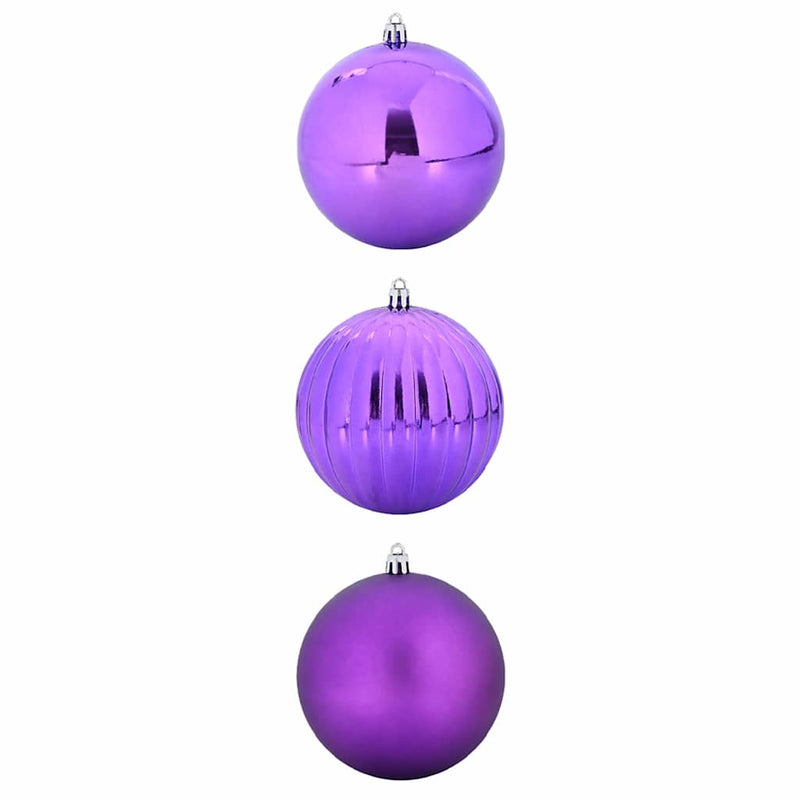 Afbeelding laden in galerijviewer, Vidaxl kerstbal set xxl 3 pcs lila kunststof
