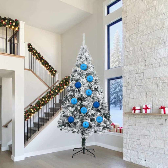 Vidaxl kerstbal set xxl 4 pcs blauw kunststof