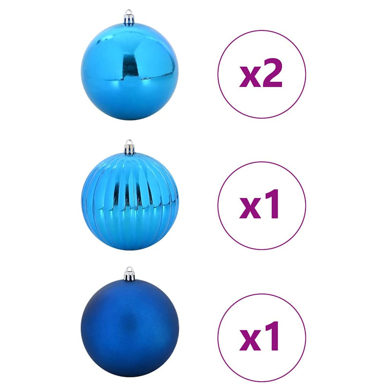 Afbeelding laden in galerijviewer, Vidaxl kerstbal set xxl 4 pcs blauw kunststof

