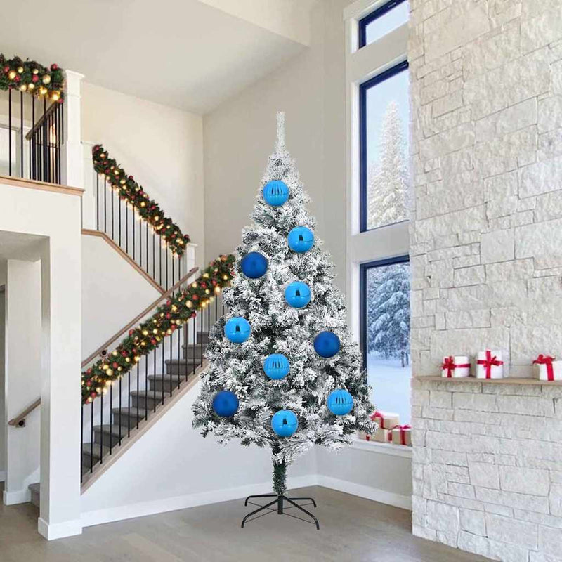 Afbeelding laden in galerijviewer, Vidaxl kerstbal set xxl 3 pcs blauw kunststof
