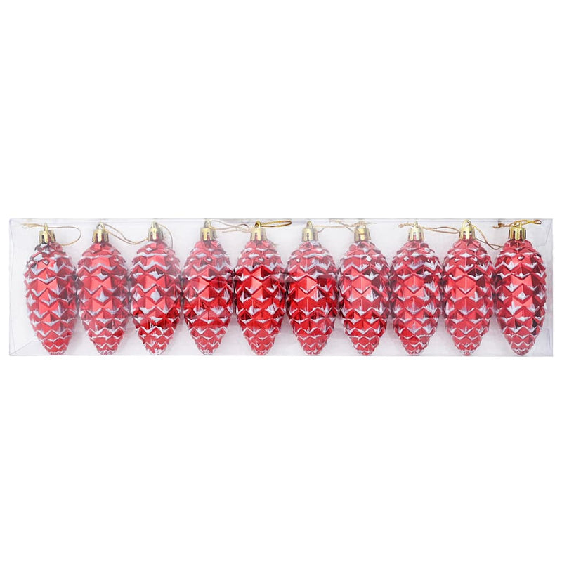 Afbeelding laden in galerijviewer, Vidaxl kerstdennenappeltje 40 pcs rood kunststof
