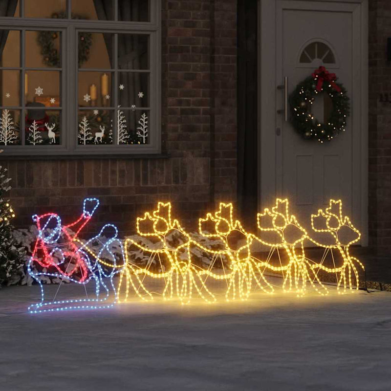 Afbeelding laden in galerijviewer, Vidaxl kerstversiering met 1224 led multikleur 69 x 79 cm pvc
