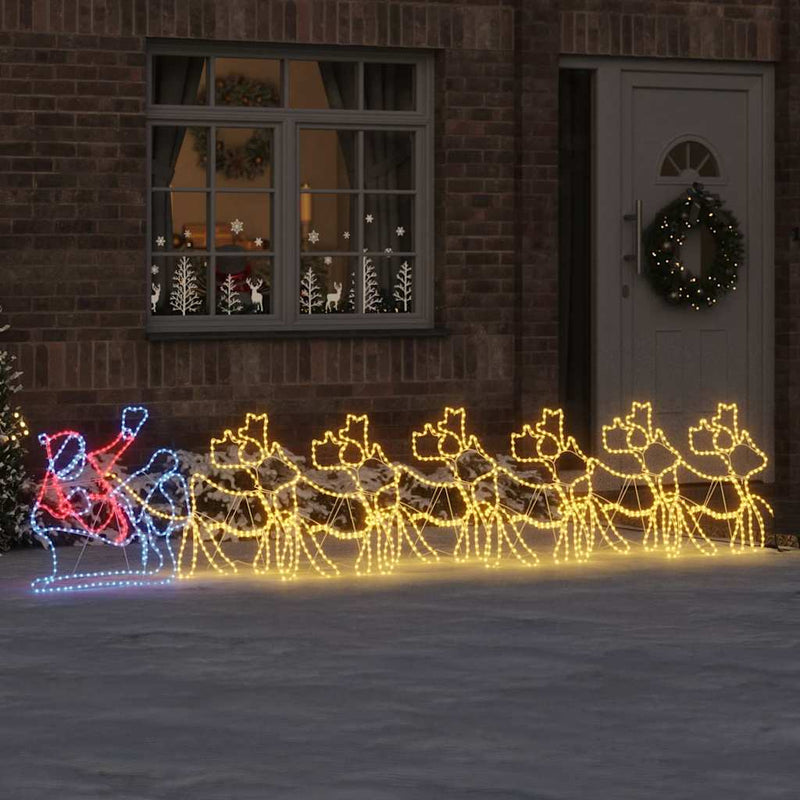 Afbeelding laden in galerijviewer, Vidaxl kerstversiering led's multikleur 69 x 79 cm pvc
