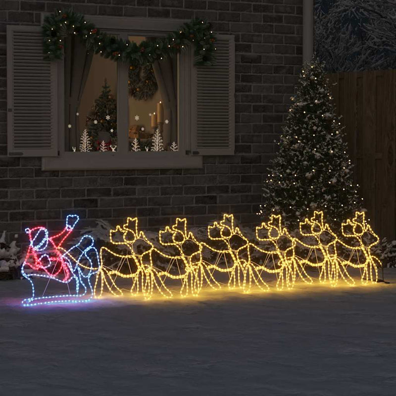 Afbeelding laden in galerijviewer, Vidaxl kerstversiering led's multikleur 69 x 79 cm pvc
