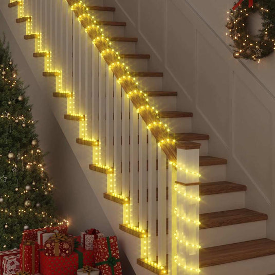 Vidaxl touwenlicht met 2400 led warmwit 100 m pvc