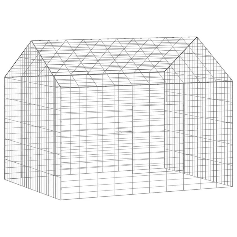 Afbeelding laden in galerijviewer, Vidaxl konijnenkooi zilver 400 x 78 x 78 cm gegalvaniseerd staal
