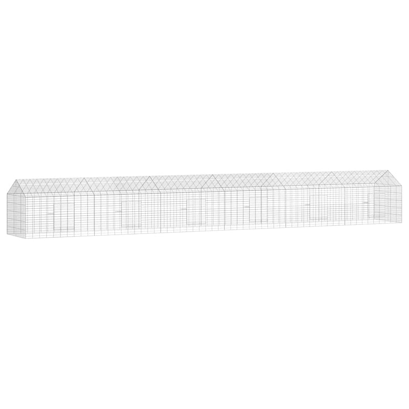 Afbeelding laden in galerijviewer, Vidaxl konijnenkooi zilver 400 x 78 x 78 cm gegalvaniseerd staal
