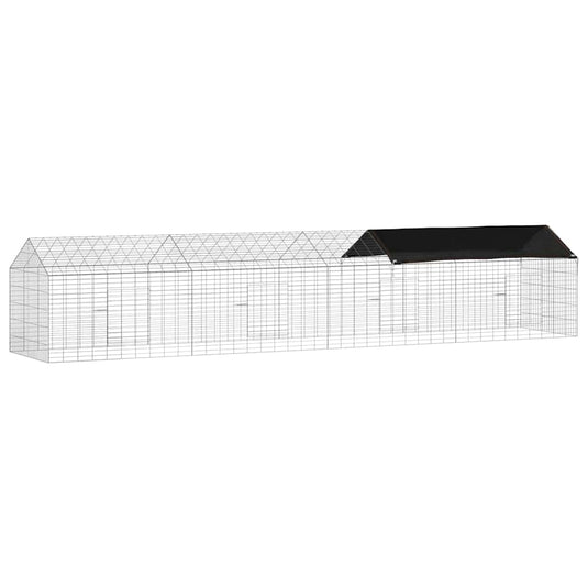 Vidaxl konijnenkooi zilver 400 x 78 x 78 cm gegalvaniseerd staal