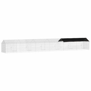 Vidaxl konijnenkooi zilver 400 x 78 x 78 cm gegalvaniseerd staal