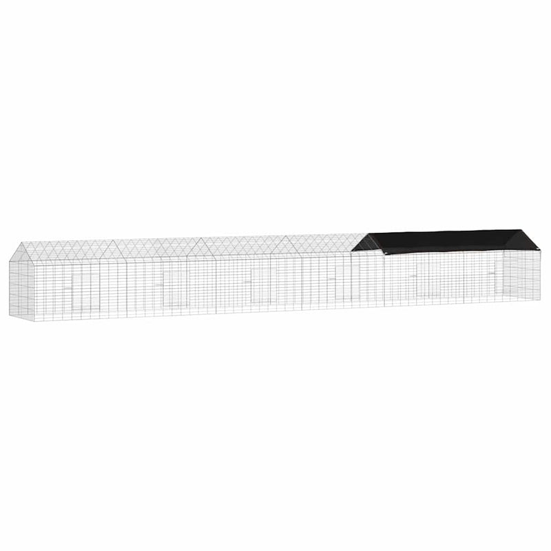 Afbeelding laden in galerijviewer, Vidaxl konijnenkooi zilver 400 x 78 x 78 cm gegalvaniseerd staal
