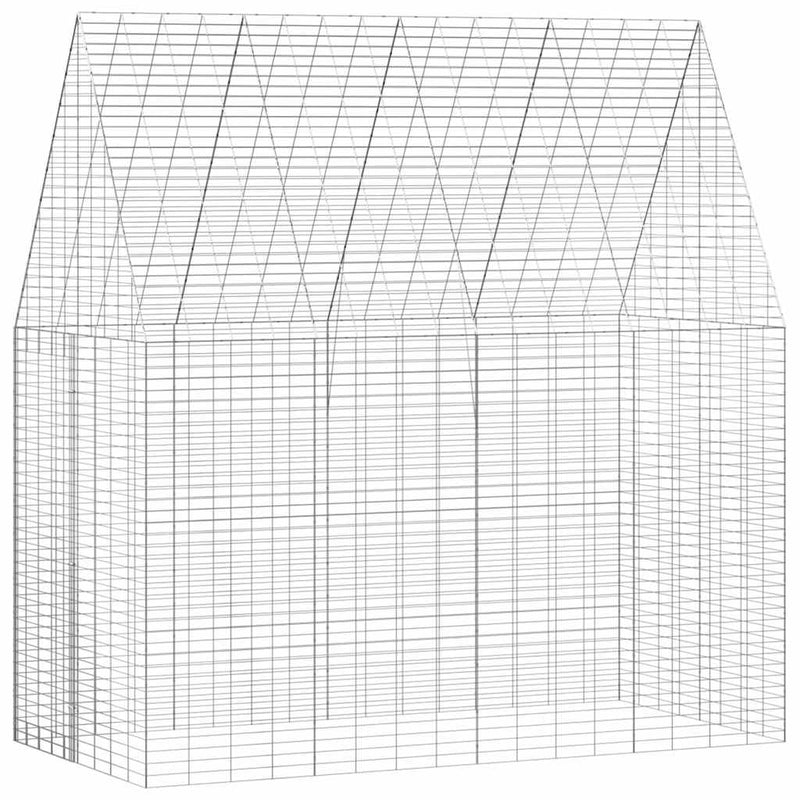 Afbeelding laden in galerijviewer, Vidaxl konijnenkooi zilver 400 x 100 x 210 cm gegalvaniseerd staal
