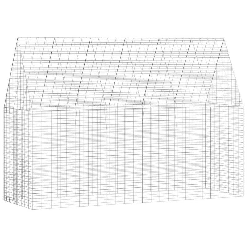 Afbeelding laden in galerijviewer, Vidaxl konijnenkooi zilver 300 x 100 x 210 cm gegalvaniseerd staal
