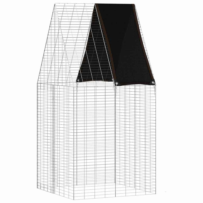 Afbeelding laden in galerijviewer, Vidaxl konijnenkooi zilver 100 x 100 x 210 cm gegalvaniseerd staal
