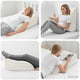 Vidaxl beenkussen wit 68 x 40 x 21,5 cm