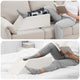 Vidaxl beenkussen effen wit 68 x 25 x 21,5 cm