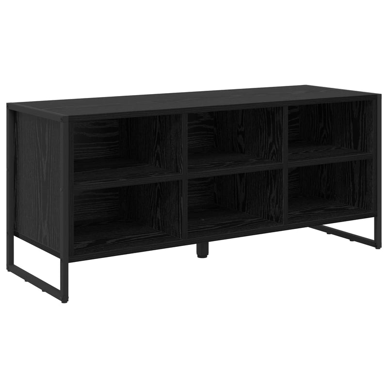 Afbeelding laden in galerijviewer, Vidaxl schoenenkast zwart eiken 60 x 35 x 44 cm bewerkt hout
