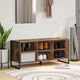 Vidaxl schoenenkast met opslag rook eik 60 x 35 x 44 cm bewerkt hout