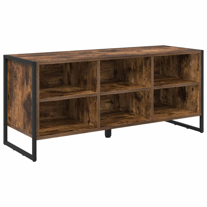 Afbeelding laden in galerijviewer, Vidaxl schoenenkast met opslag rook eik 60 x 35 x 44 cm bewerkt hout
