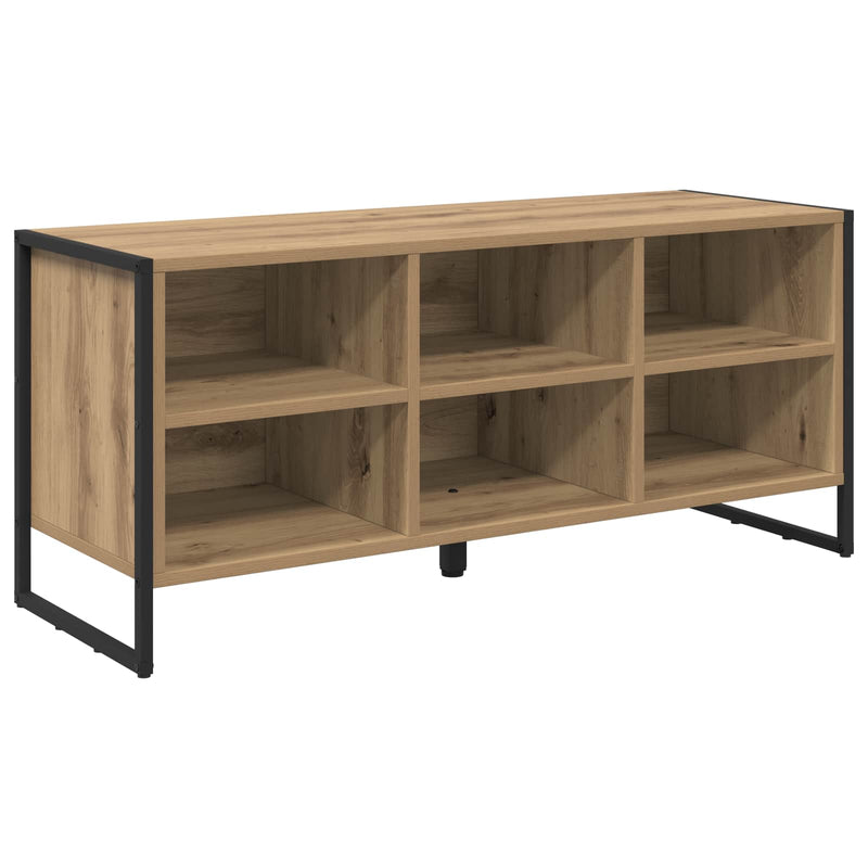 Afbeelding laden in galerijviewer, Vidaxl schoenenkast ambachtelijk eiken 60 x 35 x 44 cm bewerkt hout
