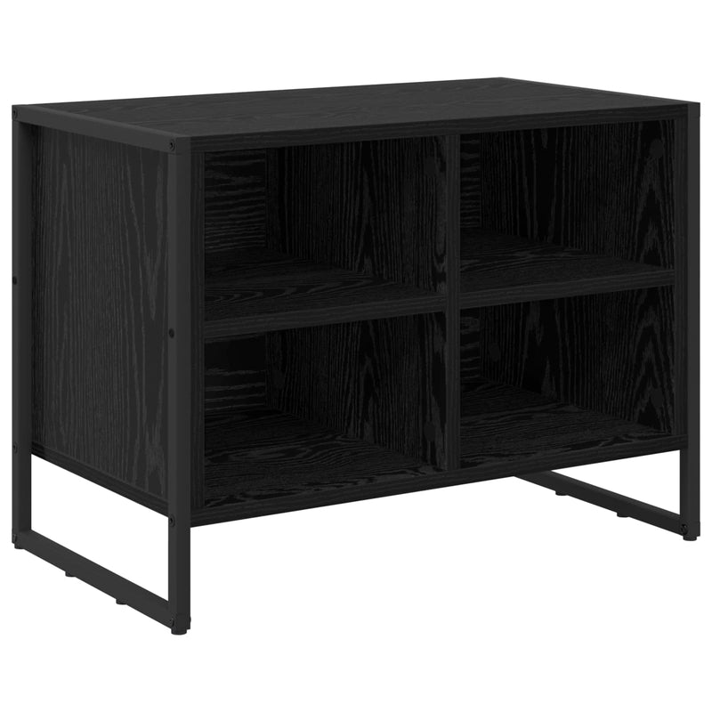 Afbeelding laden in galerijviewer, Vidaxl schoenenkast zwart eiken 60 x 35 x 44 cm bewerkt hout
