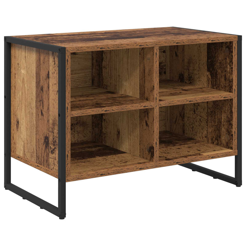 Afbeelding laden in galerijviewer, Vidaxl schoenenkast met opslag oud hout 60 x 35 x 44 cm bewerkt hout
