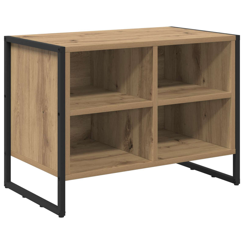 Afbeelding laden in galerijviewer, Vidaxl schoenenkast ambachtelijk eiken 60 x 35 x 44 cm bewerkt hout
