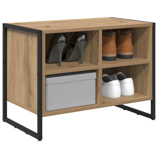 Vidaxl schoenenkast ambachtelijk eiken 60 x 35 x 44 cm bewerkt hout