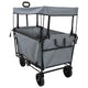 Vidaxl vouwbare handtrolley grijs 105 x 56.5 x 116 cm oxford stof