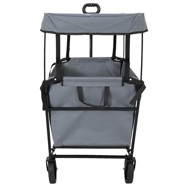 Vidaxl vouwbare handtrolley grijs 105 x 56.5 x 116 cm oxford stof