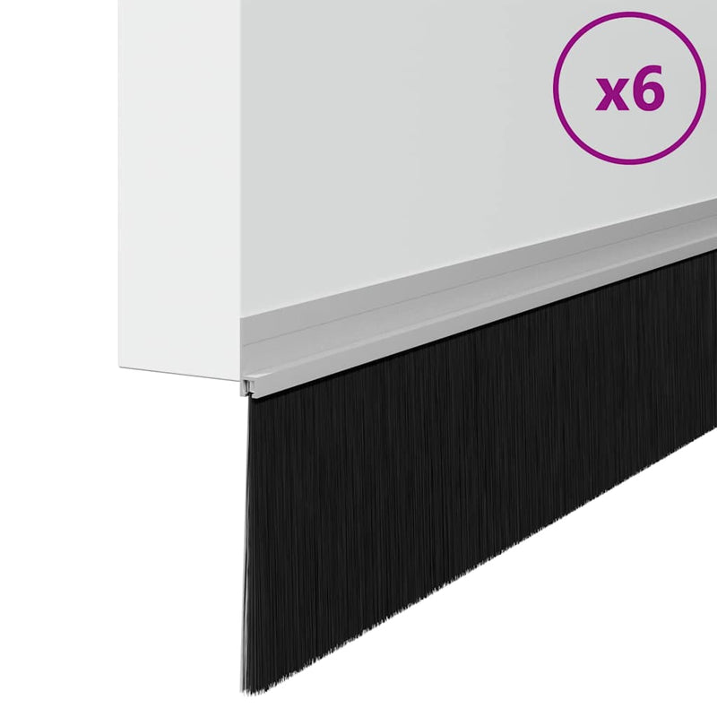Afbeelding laden in galerijviewer, Vidaxl zelfklevende deurborstels 6 pcs zilver 100 cm
