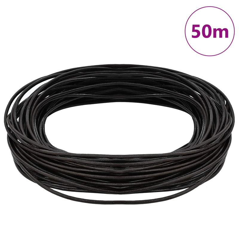 Afbeelding laden in galerijviewer, Vidaxl leren koord 1 donkerbruin ø1,5 mm x 50 m leer
