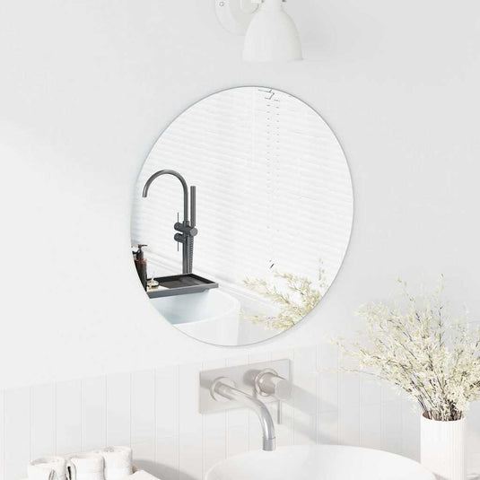 Vidaxl wandspiegel ø 50 cm gehard glas rond