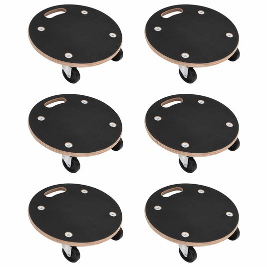 Vidaxl transportkar 6 pcs grijs multiplex