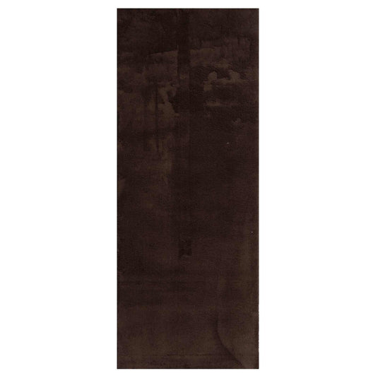 Vidaxl medium pile zachte en wasbare tapijt huarte bruin 200 x 80 cm
