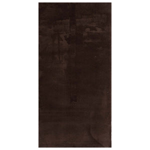 Vidaxl medium pile zachte en wasbare tapijt huarte bruin 200 x 100 cm